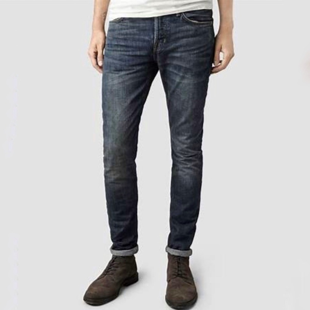 All Saints Amori Cigarette Skinny Fit Button Fly Mens Denim Jeans